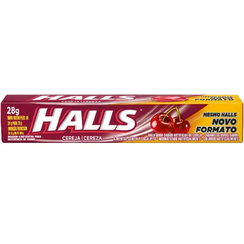 Bala Halls Cereja 28g