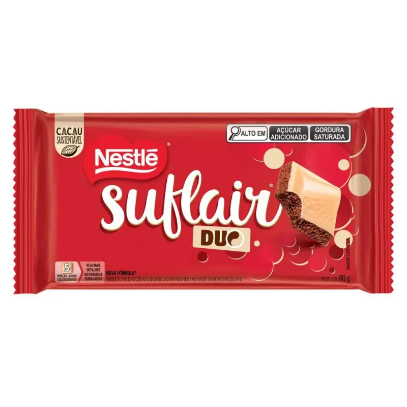 Chocolate Nestlé Suflair Duo Aerado 80g