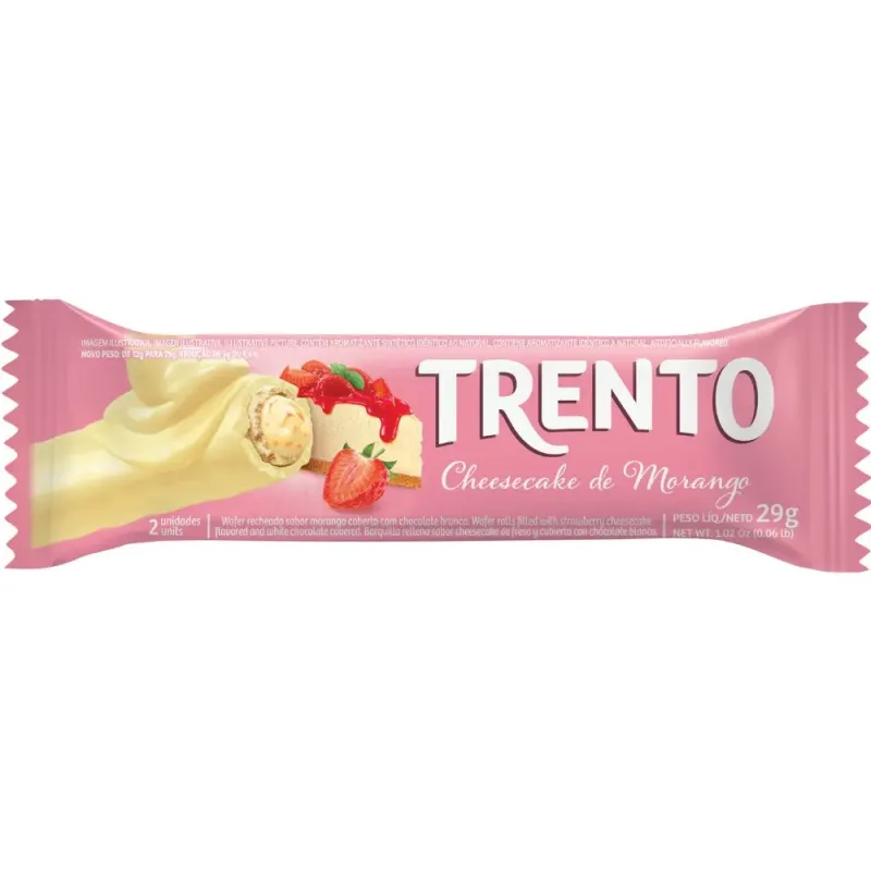 Chocolate Trento Sabor Cheesecake de Morango 29g