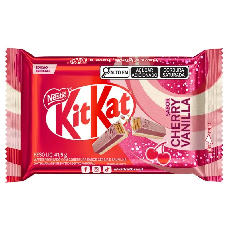 Chocolate Kit Kat Cereja e Baunilha 41,5g