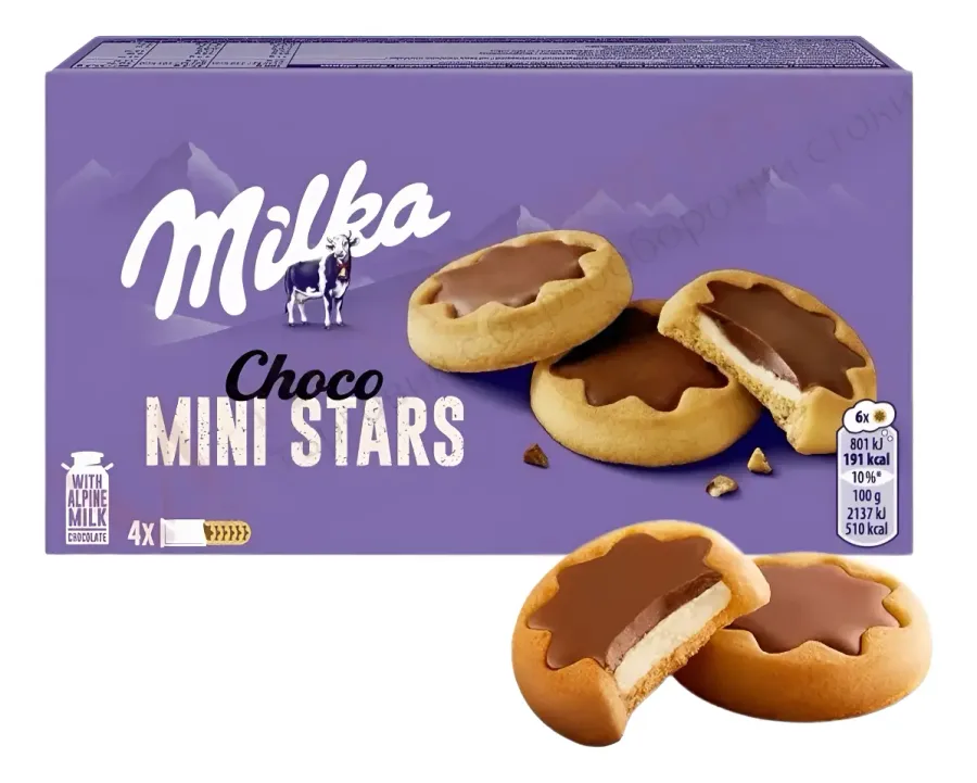 Biscoito Milka Choco Mini Stars 150g