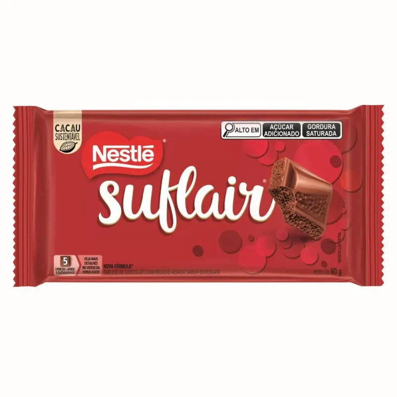 Chocolate Nestlé Suflair ao Leite 80g
